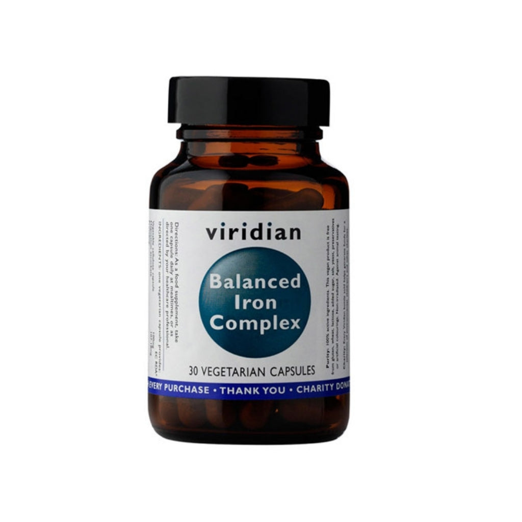 Viridian Balanced Iron (15mg) Complex - 30 Vegetarian Capsules