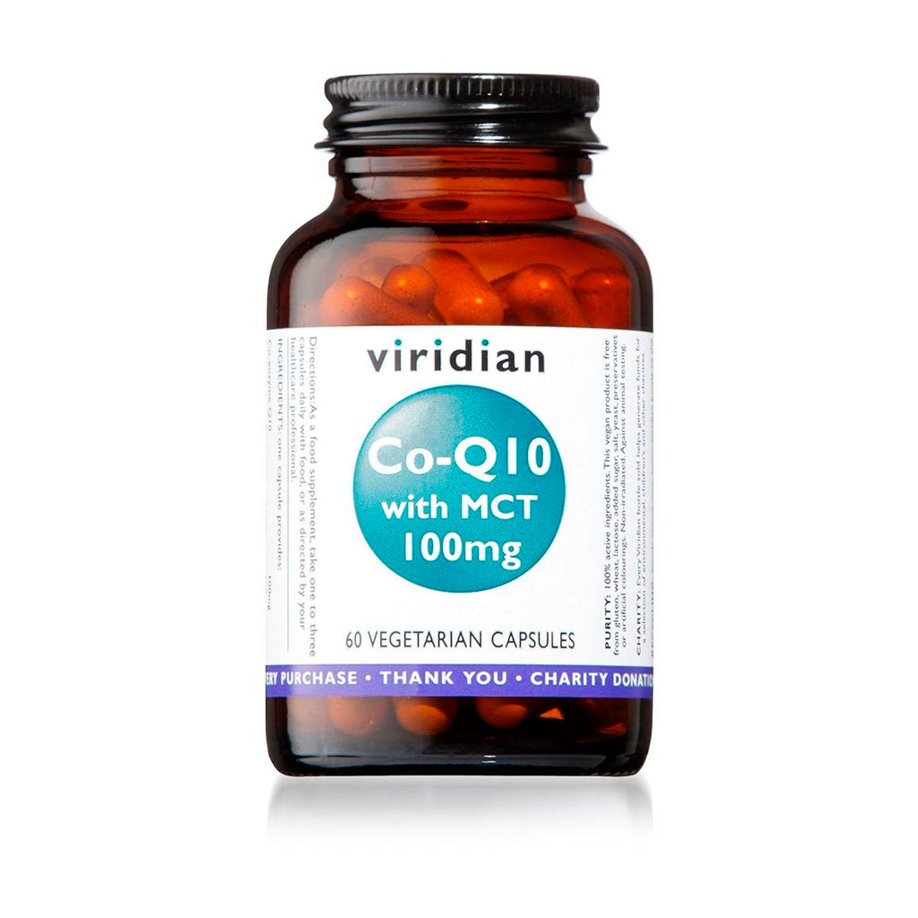 Viridian Co-Q10 with MCT 100mg 60 Vegetarian Capsules