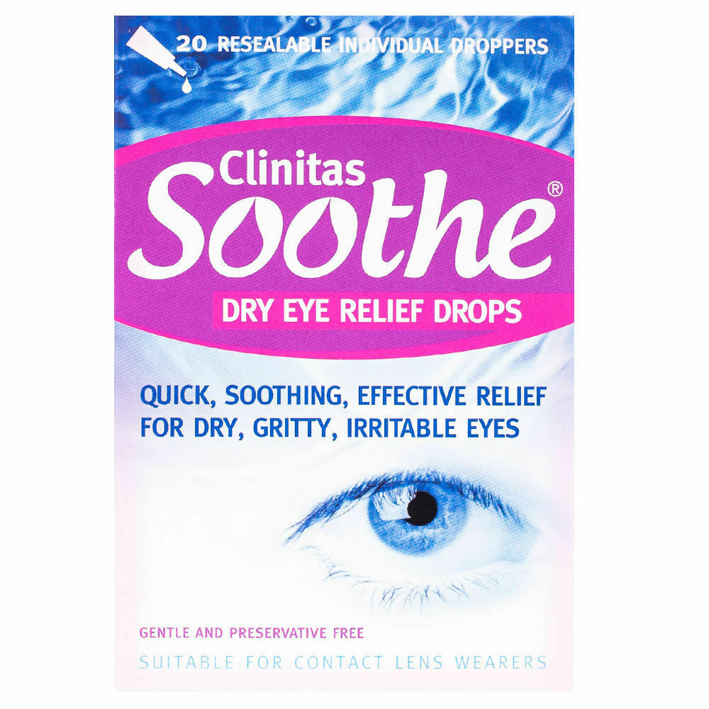 Clinitas Soothe Eye Drops 0.5ml Preservative Free – 20 Pack