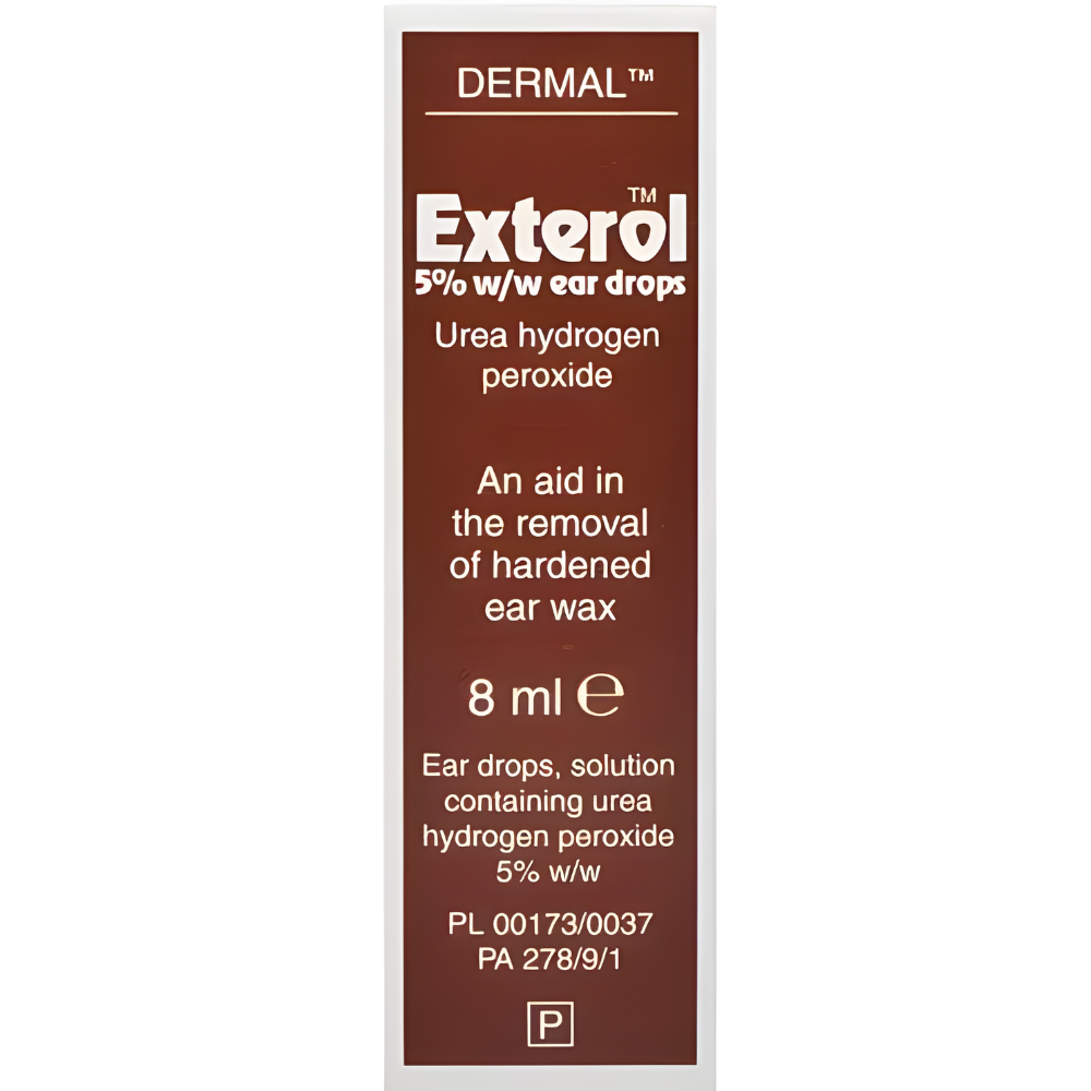 Exterol Ear Drops With Urea Hydrogen Peroxide 5% ww - 8ml