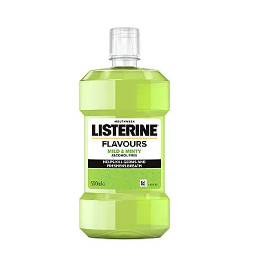 Listerine Flavours Mild & Minty Alcohol Free Mouthwash 500ml