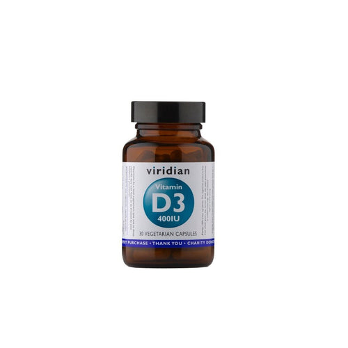 Viridian Vitamin D3, 400iu, 30 Capsules