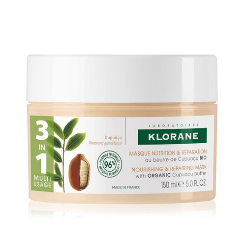 Klorane 3-in-1 Hair Mask with Cupuacu Butter, 150ml