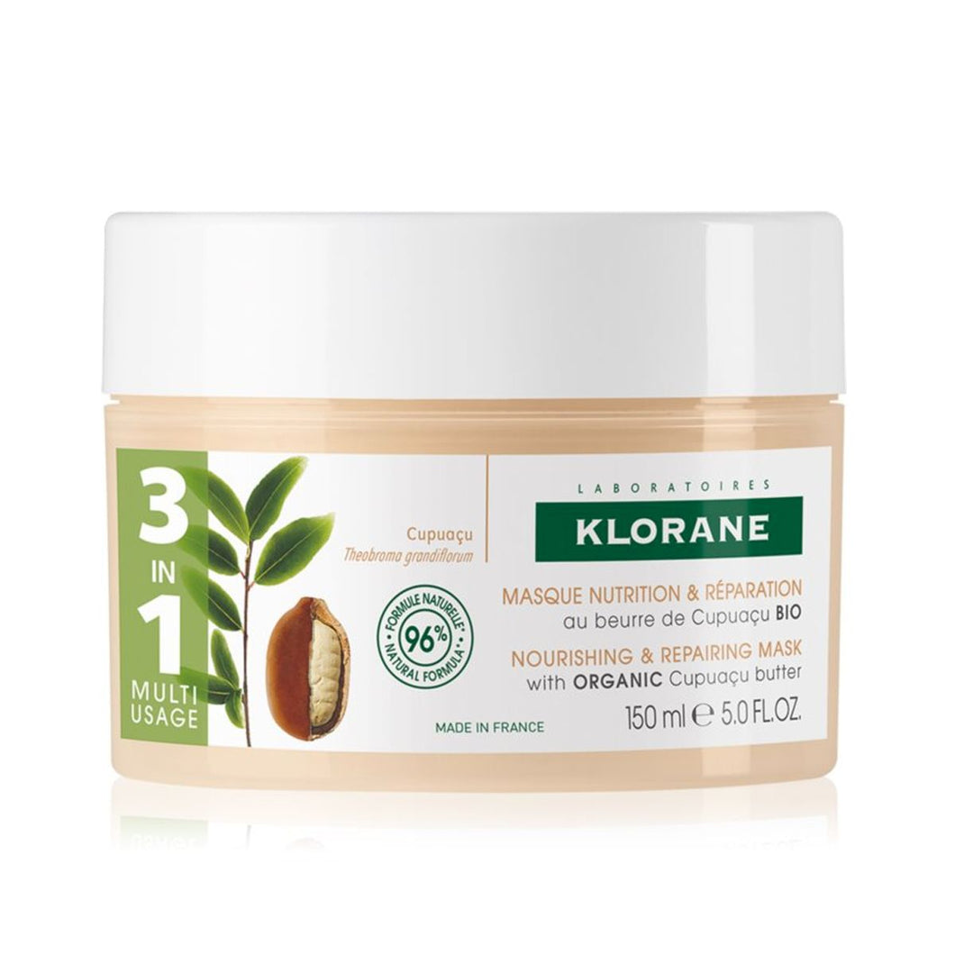Klorane 3-in-1 Hair Mask with Cupuacu Butter, 150ml