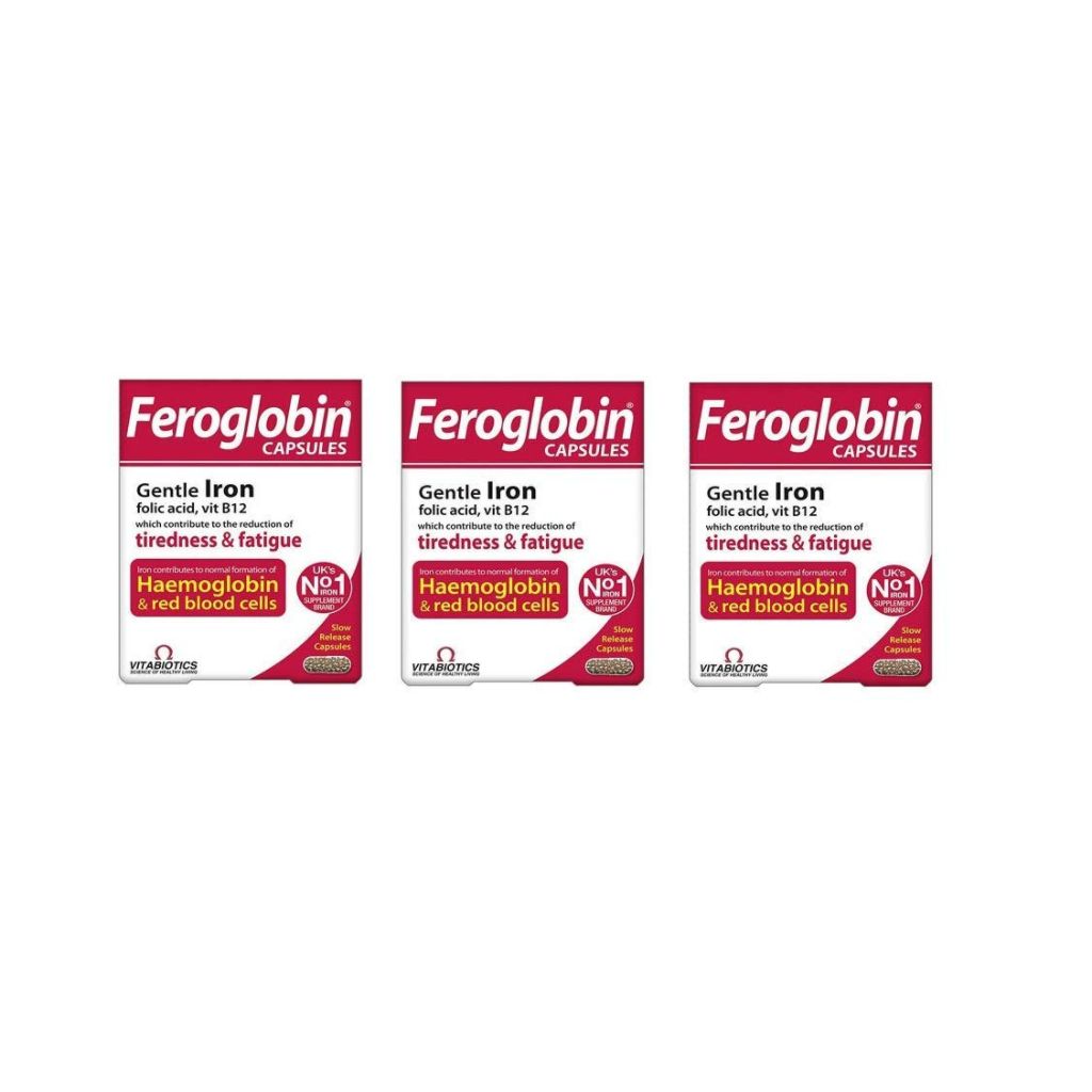 Vitabiotics Feroglobin 30 Capsules - Pack of 3