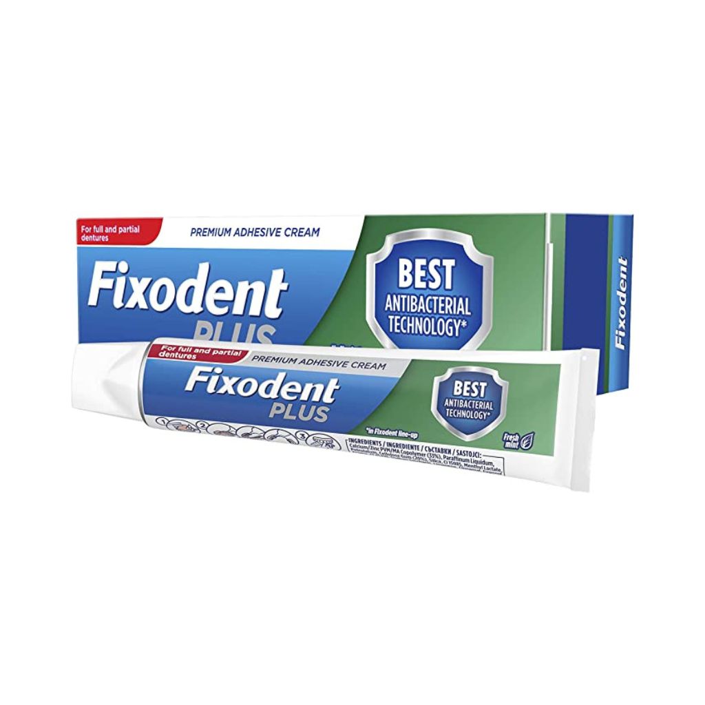 Fixodent Plus Dual Protection Denture Adhesive Cream 40g - Pack of 3