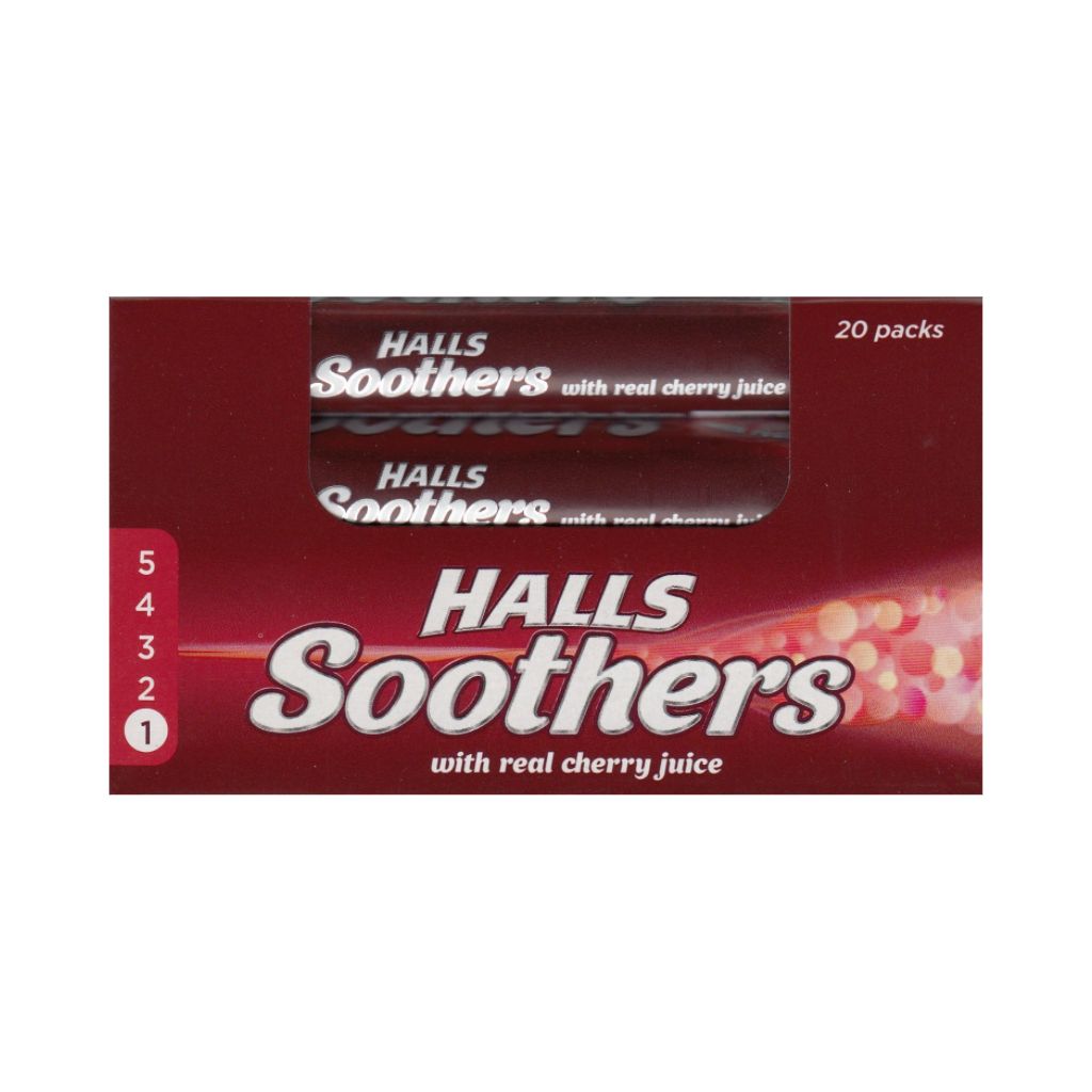 Halls Soothers Cherry Juice 20 Packs