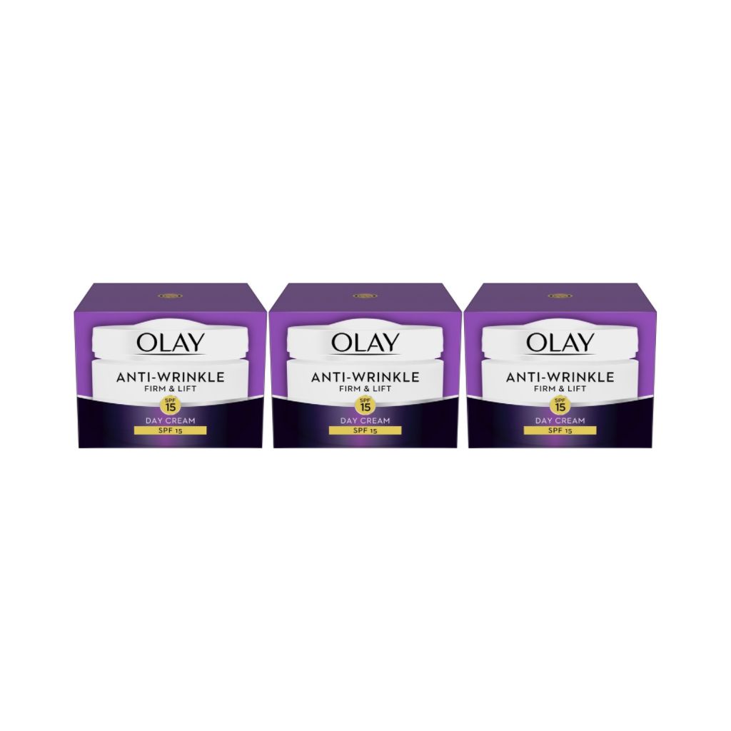 Olay Anti-Wrinkle Firm & Lift Day Cream SPF15 50ml - Pack of 3