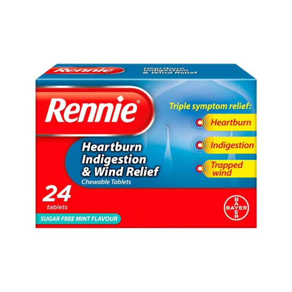 Rennie Sugar Free Mint Flavour 24 Tablets