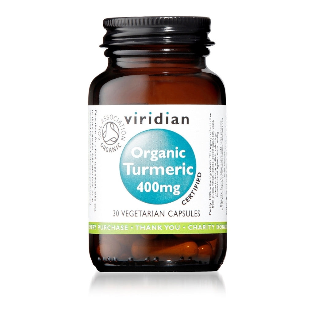 Viridian Organic Turmeric 400 mg 30 Capsules