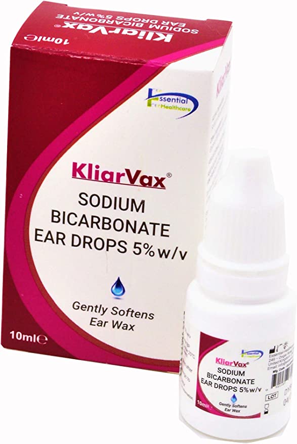 KliarVax Sodium Bicarbonate Ear Drops 5% Gently Soften - 10ml