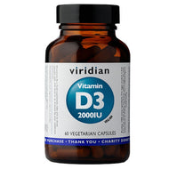 Viridian Vitamin D3 2000iu 60 Capsules