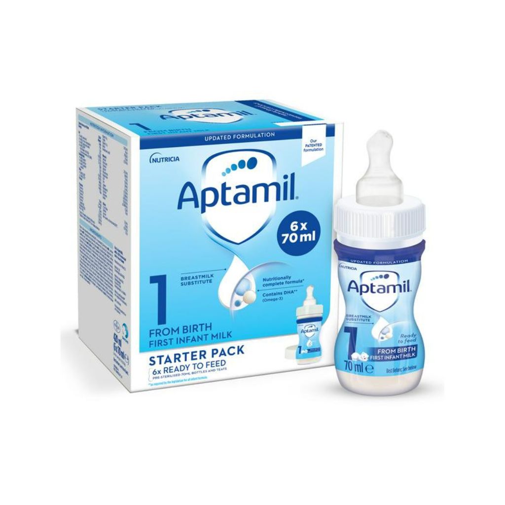 Aptamil 1 From Birth First Infant Milk Starter 6x70ml Bottles