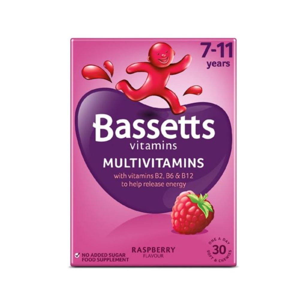 Bassetts Vitamins 7-11 Years Multivitamins Raspberry 30 Soft & Chewies