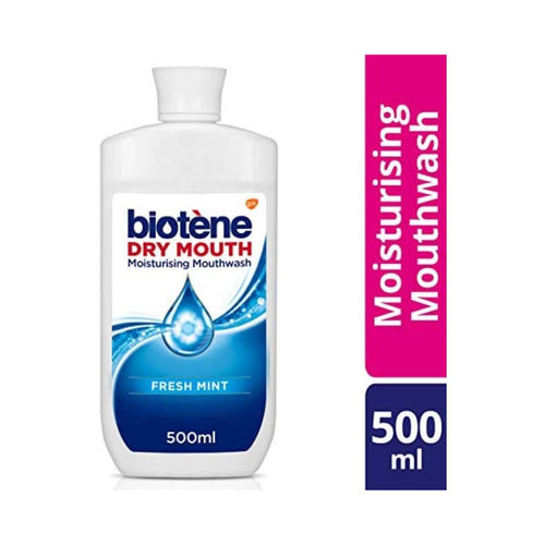 Biotene Dry Mouth Moisturising Mouthwash Fresh Mint 500ml