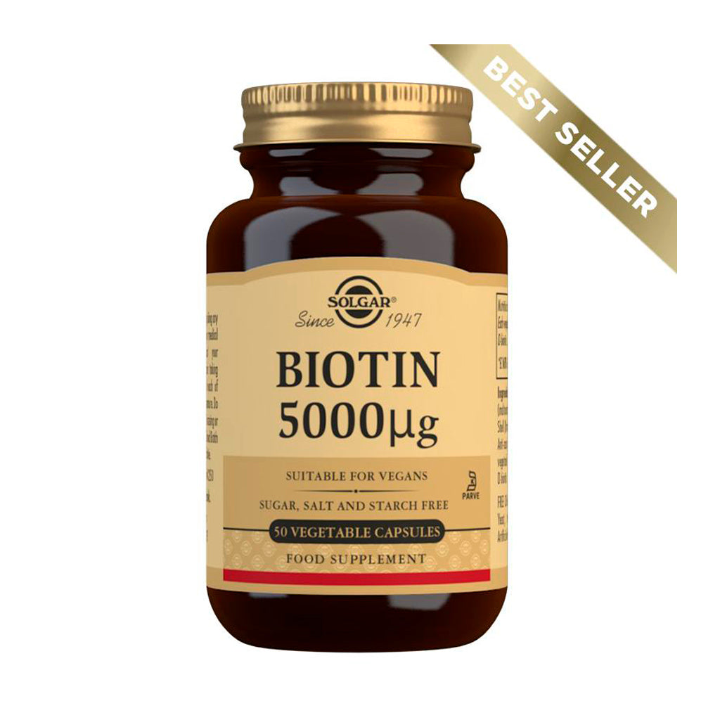 Biotin 5000 mcg 50 Vegetable Capsules
