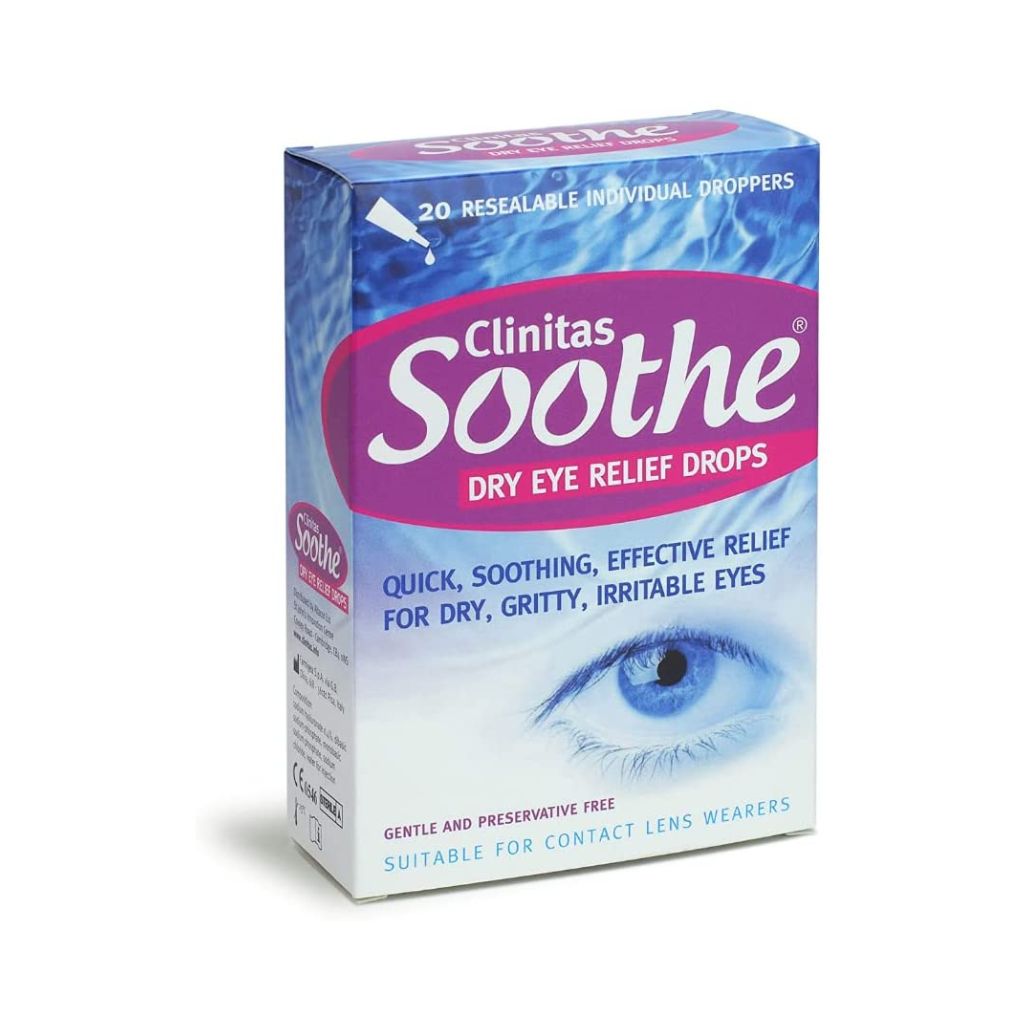 Clinitas Soothe Dry Eye Relief Drops 20 Resealable Individual Droppers