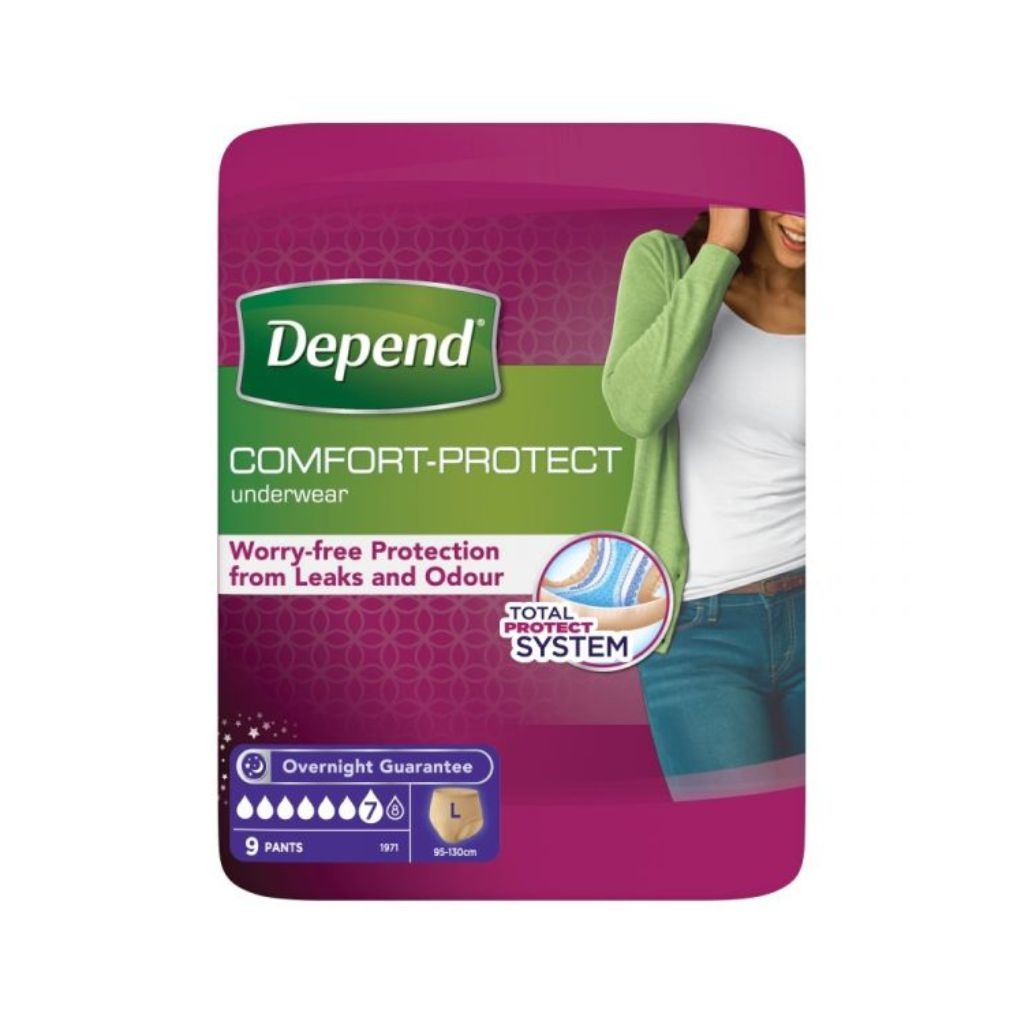 Depend Comfort Protect Underwear Women Level 7 Large 9 Pants