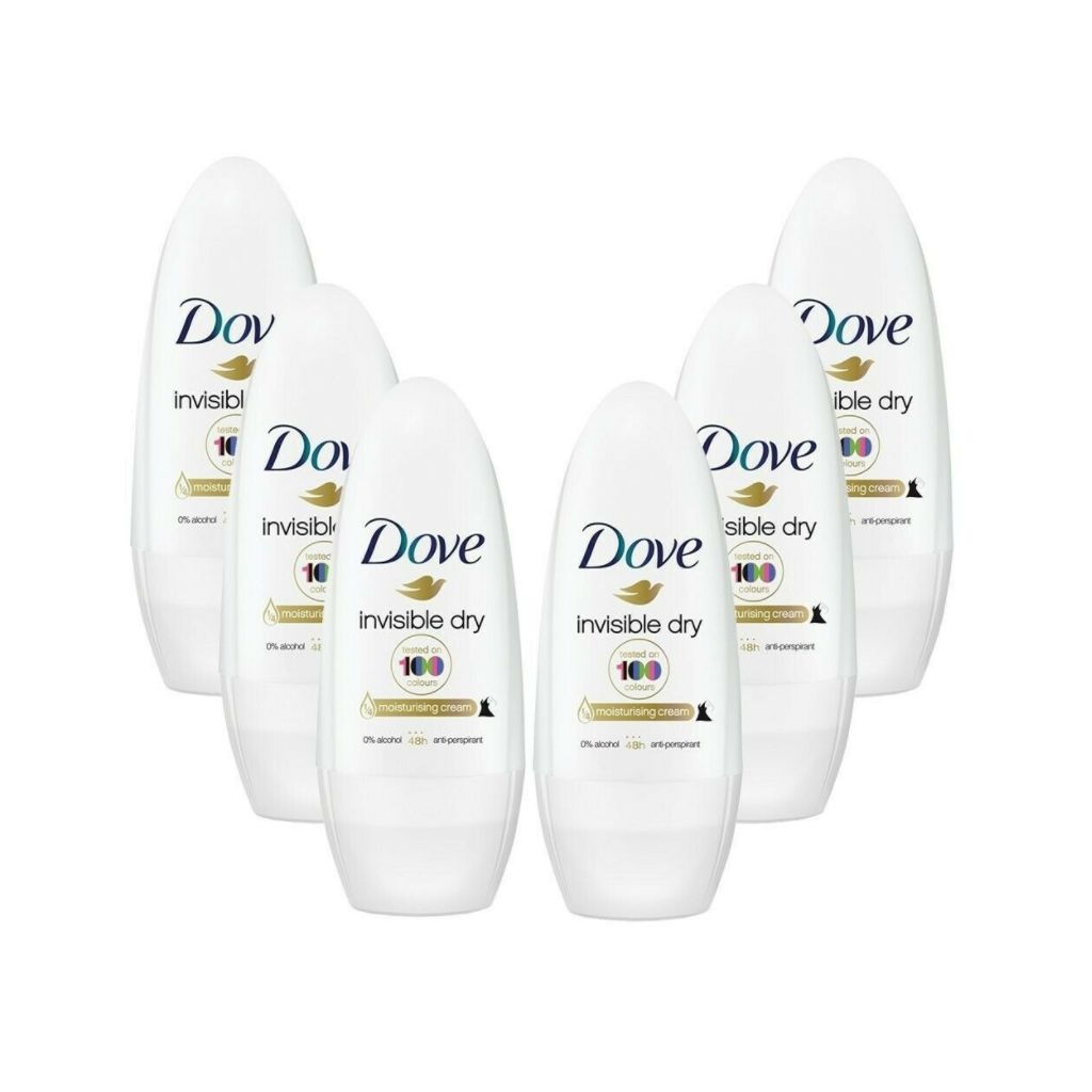 Dove Invisible Dry Antiperspirant 50ml - Pack of 6