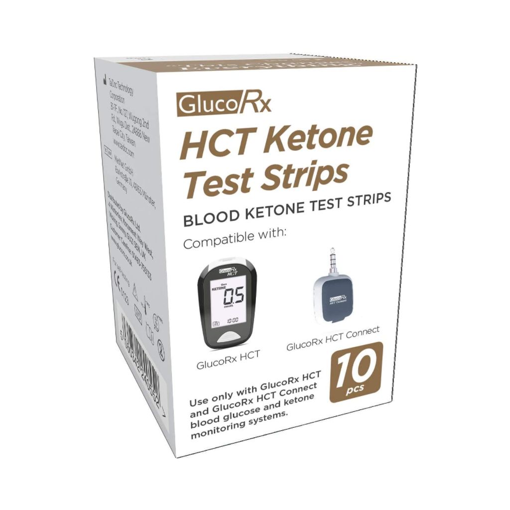 GlucoRx HCT Ketone Test Strips 10pcs