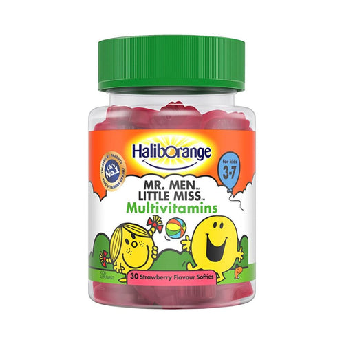 Haliborange for Kids 3-7 Mr. Men Little Miss Multivitamins - 30 Strawberry Flavour Softies