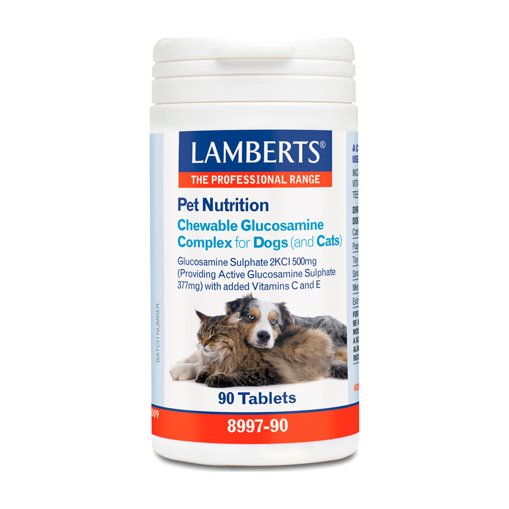 Lamberts Pet Nutrition Chewable Glucosamine Complex for Dogs & Cats 90 Tablets