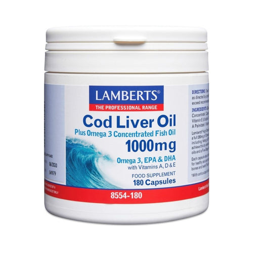 Lamberts Cod Liver Oil 1000mg 180 Capsules