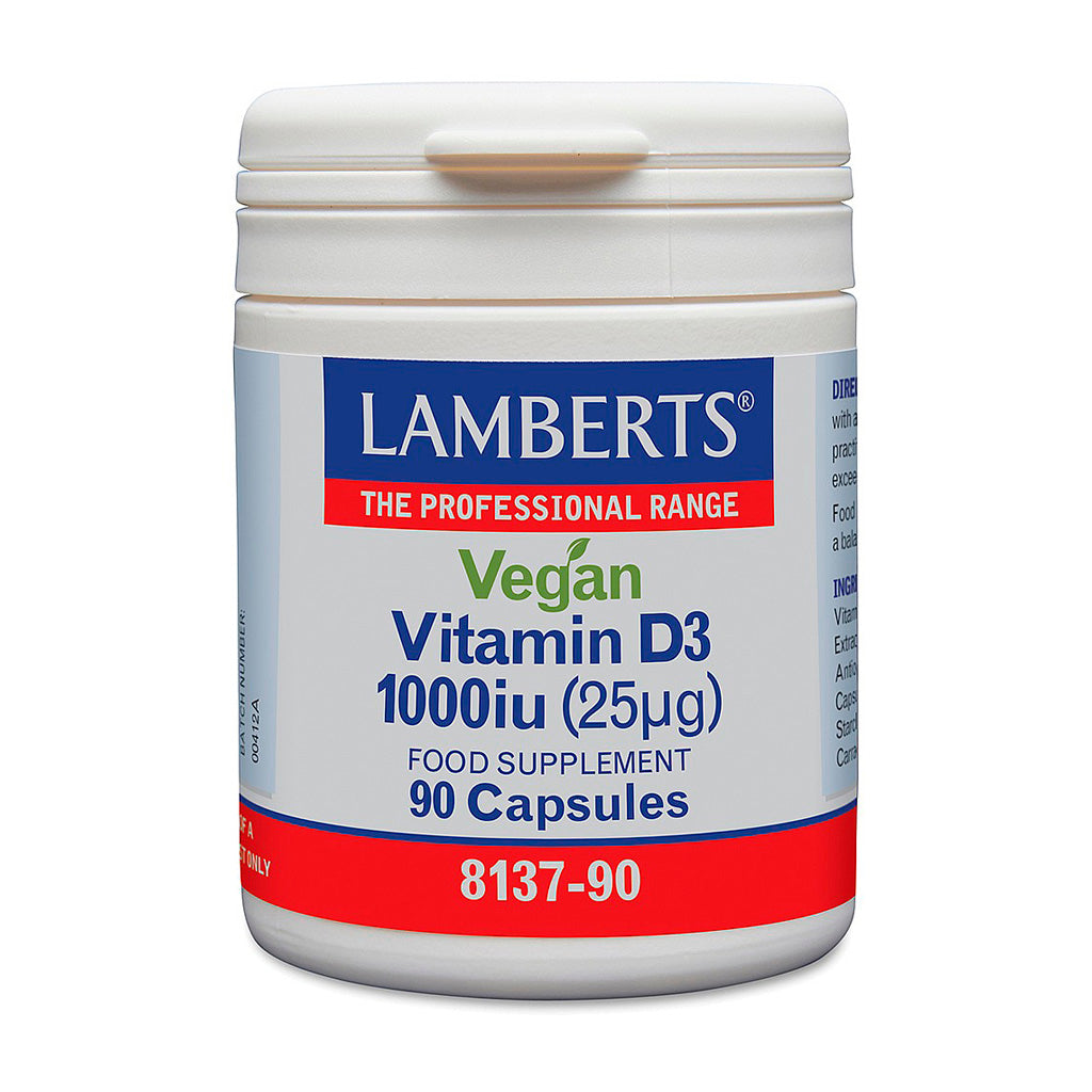 Lamberts Vegan Vitamin D3 1000iu (25µg) 90 Capsules
