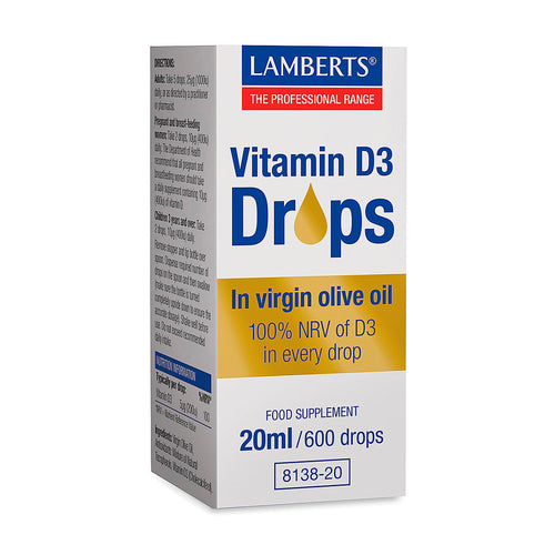 Lamberts Vitamin D3 Drops 20ml 600 drops