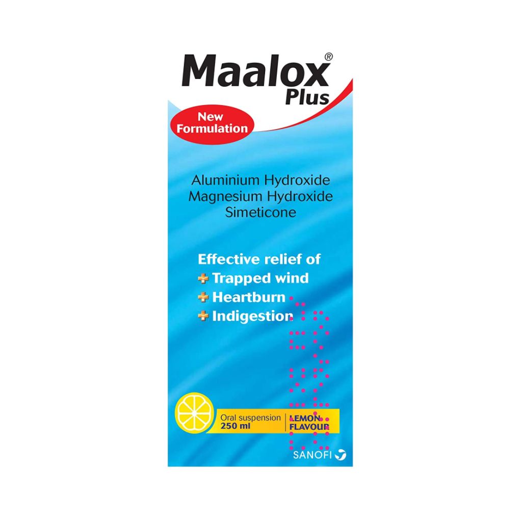 Maalox Plus Oral Suspension Lemon 250ml