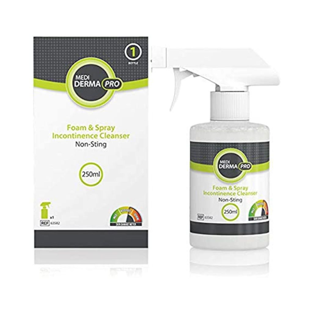 Medi Derma Pro Foam & Spray Incontinence Cleanser 250ml