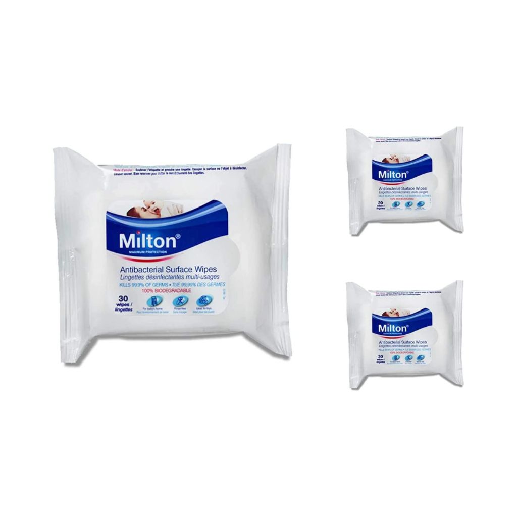 Milton Antibacterial Surface Wipes 30 - Pack of 3