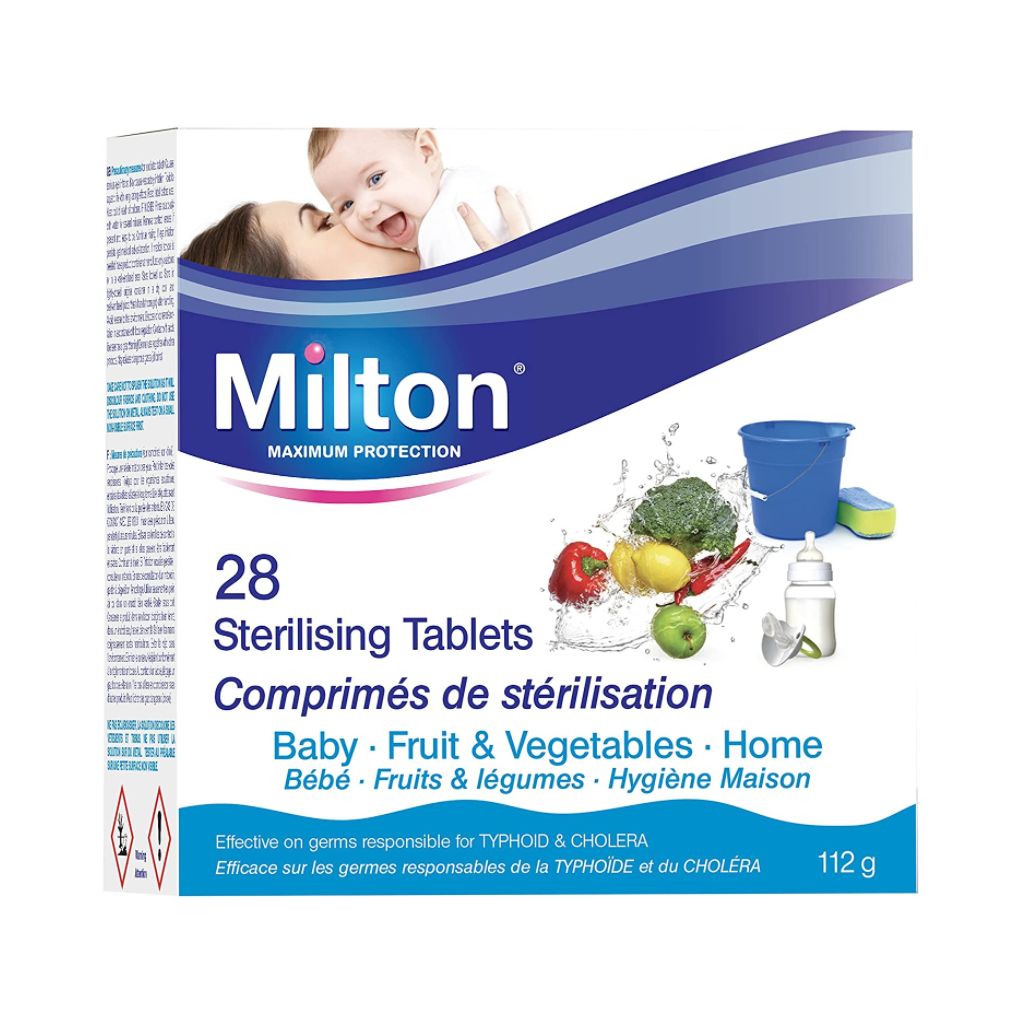 Milton 28 Sterilising Tablets Baby - Fruit & Vegetables - Home 112g