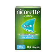 Nicorette Nicotine Gum Icy White 4mg 105 Pieces