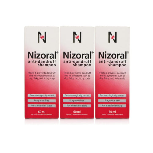Nizoral Anti-Dandruff Shampoo 60ml - Pack of 3