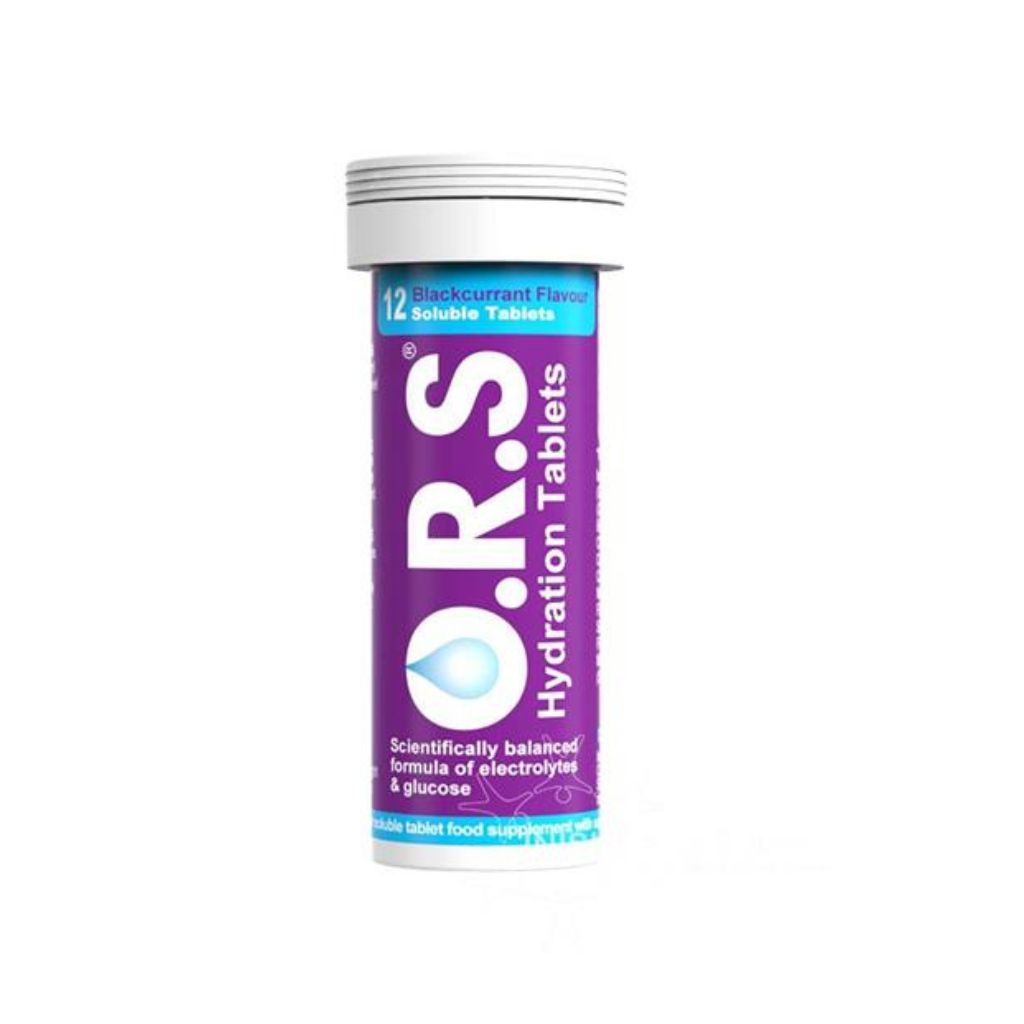 O.R.S Hydration Tablets Blackcurrant Flavour 12 Soluble Tablets