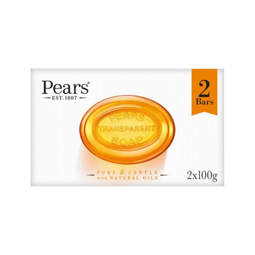 Pears Transparent Soap Pure & Gentle with Natural Oils 100g x 2 Bars