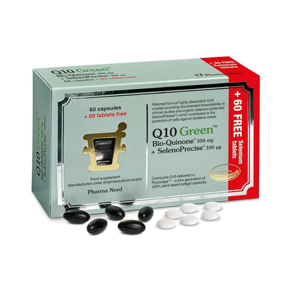 Pharma Nord Q10 Green Bio-Quinone 60 caps + Free SelenoPrecise 60 tabs