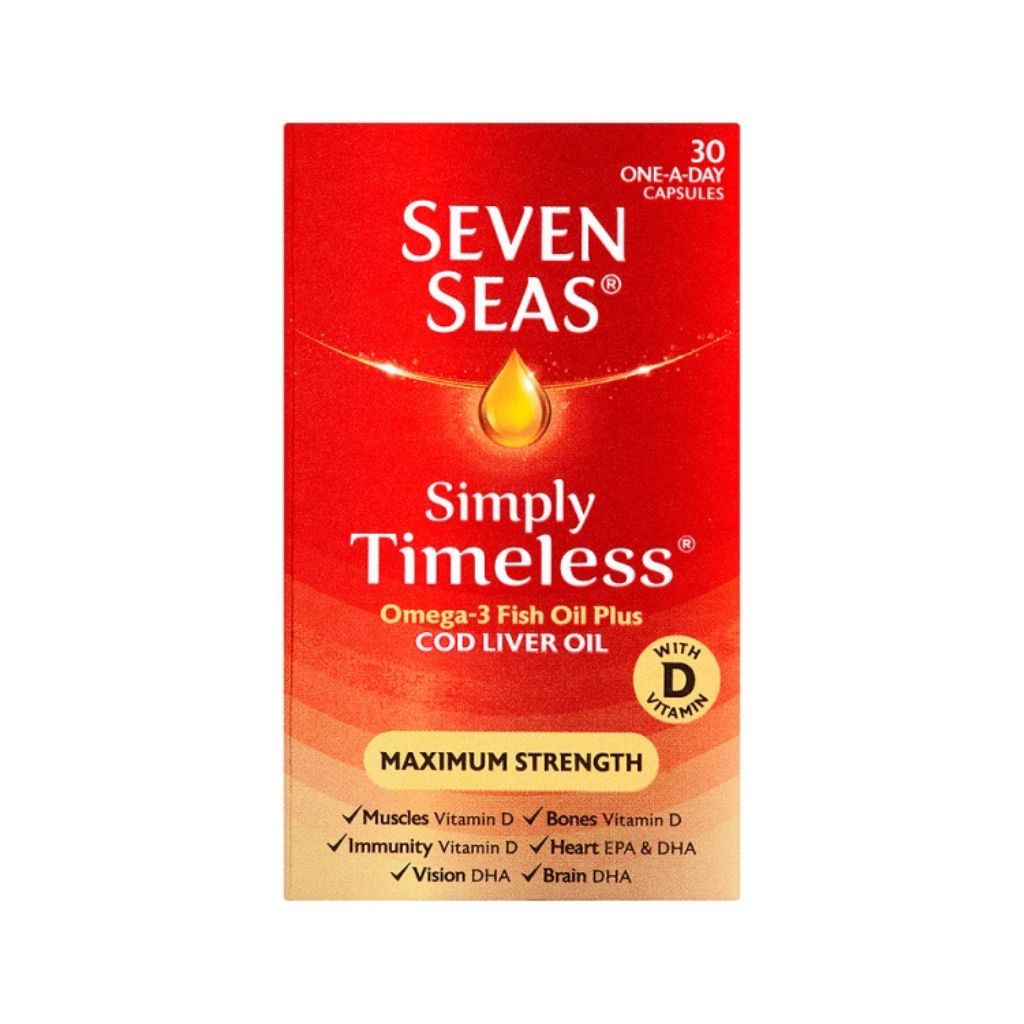 Seven Seas Simply Timeless Cod Liver Oil Maximum Strength 30 Capsules