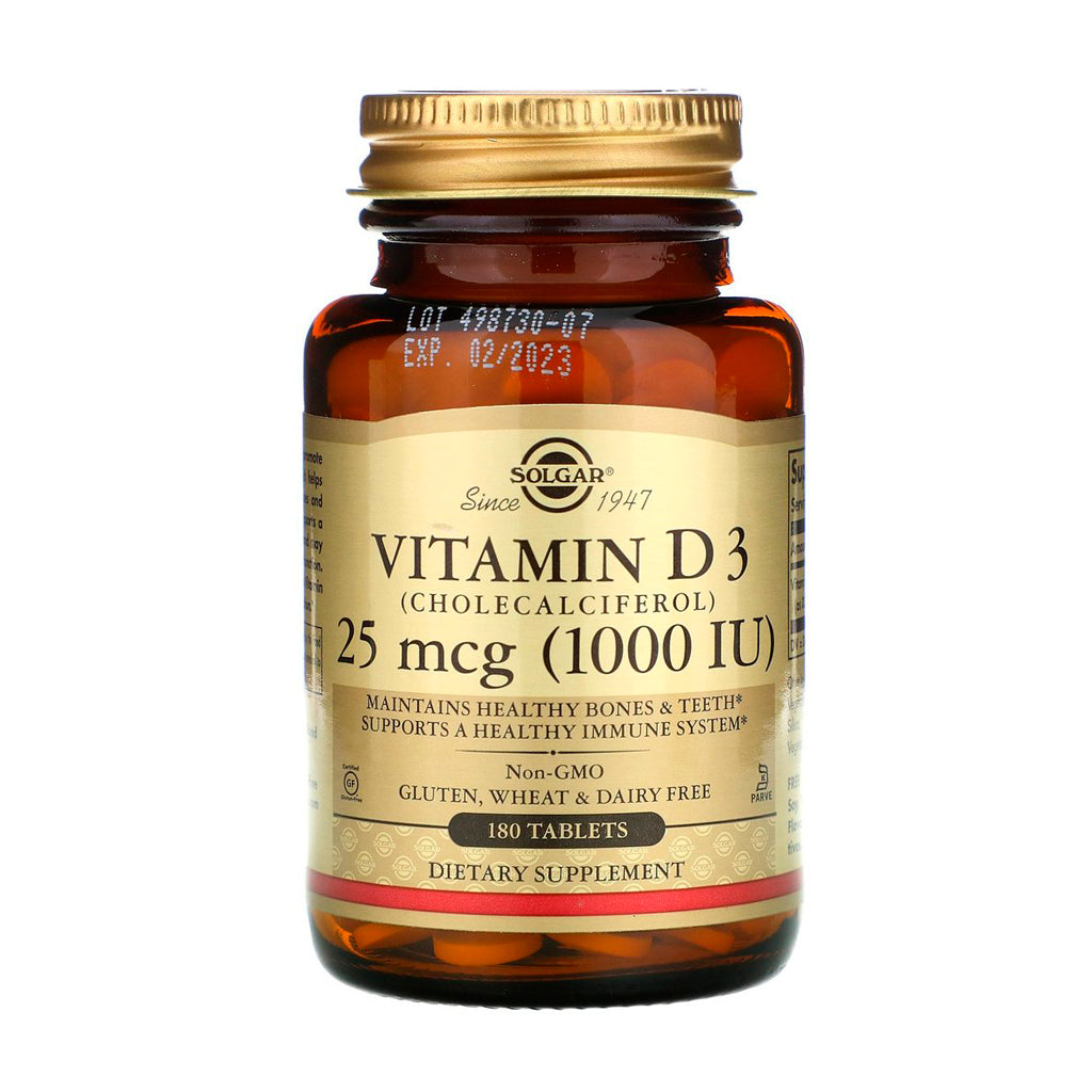 Solgar Vitamin D3 1000 IU 180 Tablets
