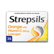 Strepsils Orange with Vitamin C 36 Lozenges