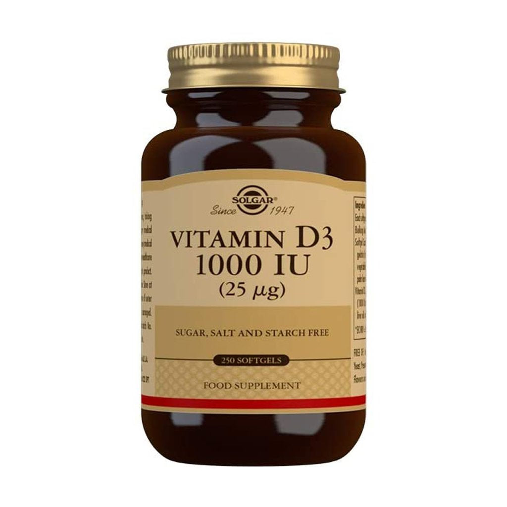 Solgar Vitamin D3 1000 IU (25 mcg) 250 Softgels