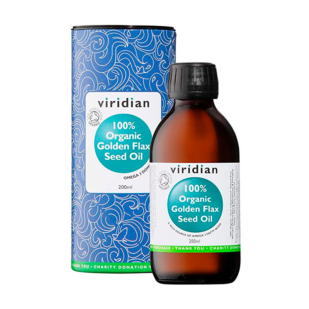 Viridian 100% Organic Golden Flax Seed Oil - 200ml