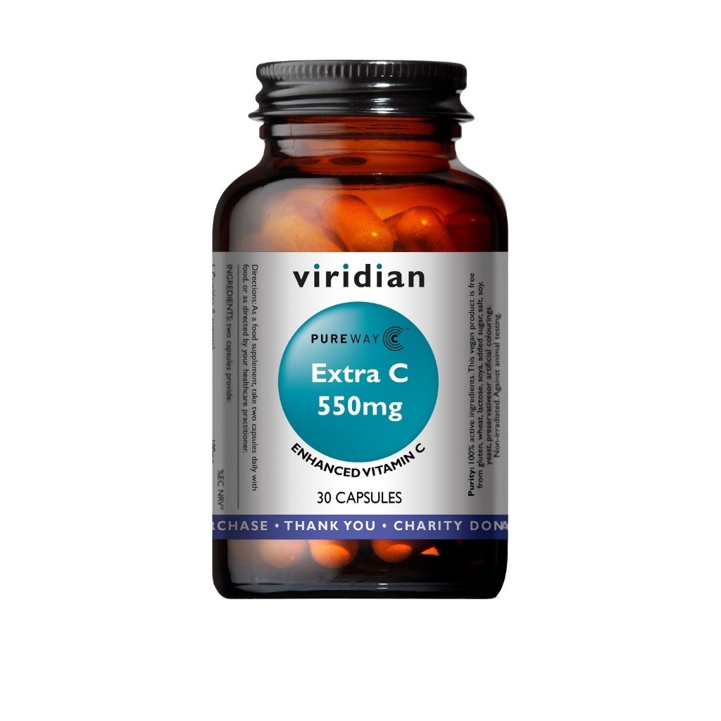 Viridian Extra C 30 Vegetarian Capsules 550mg
