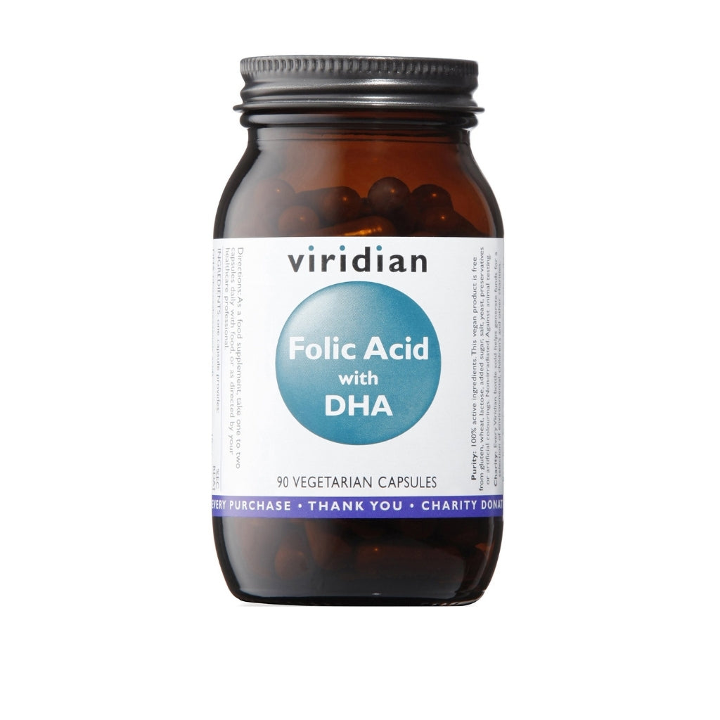 Viridian Folic Acid (400ug) with DHA Veg Caps 90 Capsules - VIRIDIAN- Local Pharmacy Online