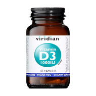Viridian Vitamin D3 1000iu 30 Capsules