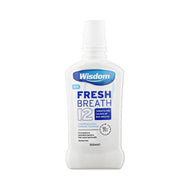 Wisdom Fresh Breath 12 Mouthwash 500ml