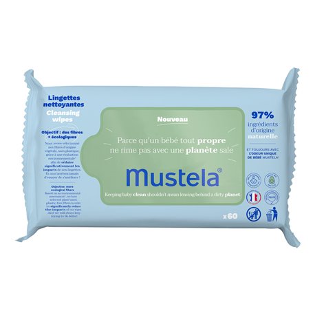 Mustela Eco-Friendly Natural Fiber Cleansing 60 Wipes