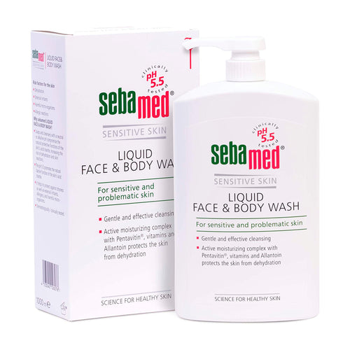 Sebamed Sensitive Skin Liquid Face and Body Wash 1000ml